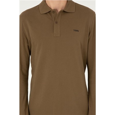 Erkek Haki Basic Sweatshirt