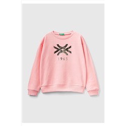 United Colors of BenettonKız Çocuk 03Z Benetton Logolu Sweatshirt Pembe
