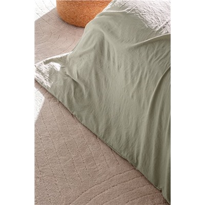 Mona Tek Kişilik Microfiber Lastikli Nevresim Takımı - Haki