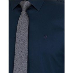 Lacivert Slim Fit Uzun Kollu Basic Gömlek