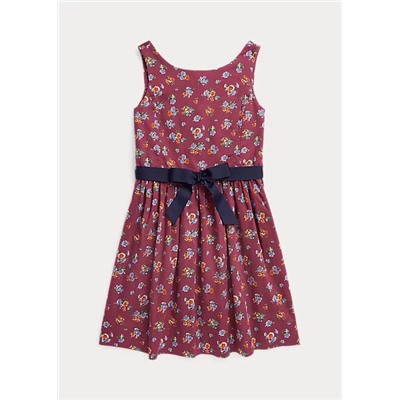 Girls 7-16 Floral Cotton Sateen Dress