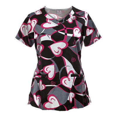 Trust Your Journey Scrubs Ribbons Of Hope Print Top