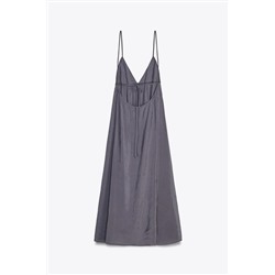 FLOWING STRAPPY MIDI DRESS