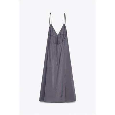 FLOWING STRAPPY MIDI DRESS