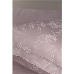 Avril King Size Baskılı - 300TC Saten Nevresim Takımı - Pudra