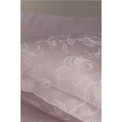 Avril King Size Baskılı - 300TC Saten Nevresim Takımı - Pudra