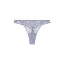 Tanga encaje azul lurex
