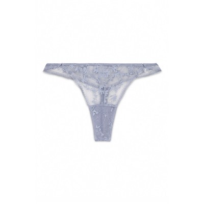 Tanga encaje azul lurex