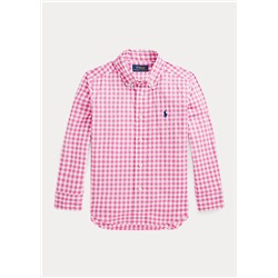 Boys 2-7 Gingham Cotton Poplin Shirt