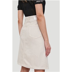 Falda trapecio Beige