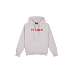 Sudadera capucha felpa algodón gris
