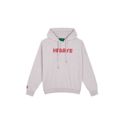 Sudadera capucha felpa algodón gris
