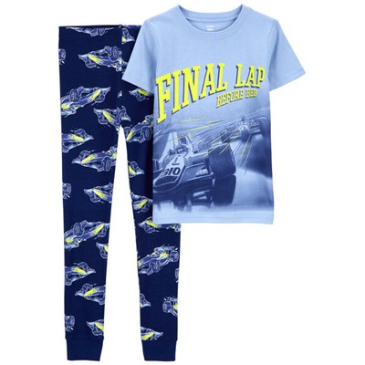 Kid 2-Piece Racing 100% Snug Fit Cotton Pajamas