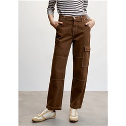 Jeans cargo bolsillos -  Mujer | MANGO OUTLET España