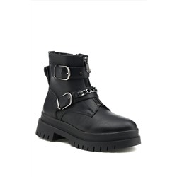 U.S. Polo Assn. Center 1pr Siyah Kadın Biker Bot CENTER 1PR