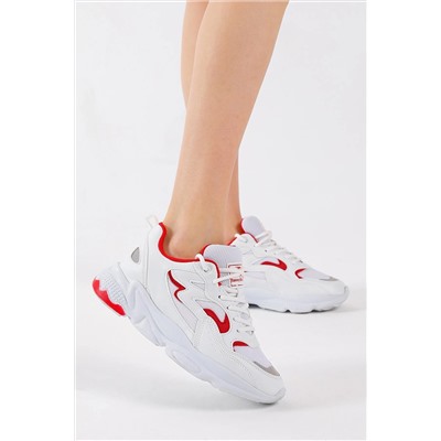 Tonny Black Unisex Beyaz Kırmızı Spor Ayakkabı Tb251 TB251-0