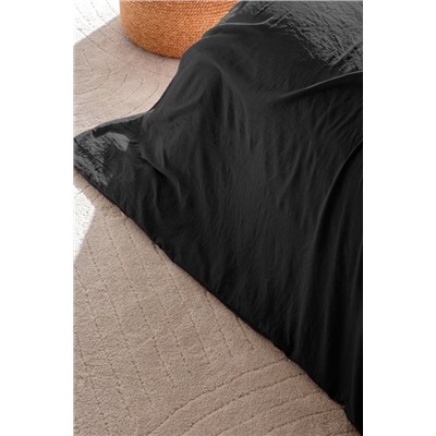 Mona Tek Kişilik Microfiber Lastikli Nevresim Takımı - Antrasit