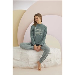 Sevim 13971 Bayan Nakışlı Pijama Takım