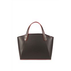 Bolso de piel Parl Negro y rojo