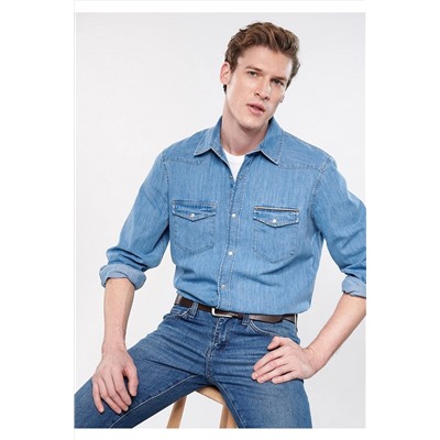 Mavi Andy Açık Jean Gömlek Regular Fit / Normal Kesim 0248480973