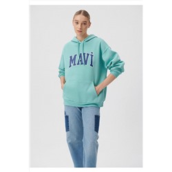 Mavi Logo Baskılı Kapüşonlu Sweatshirt 1600361-71463