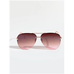 LADIES RIMLESS AVIATOR METAL SUNGLASSES