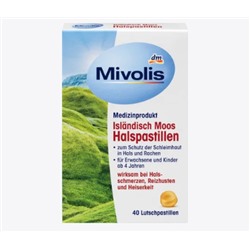 Isländisch Moos Halspastillen, 40 St