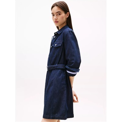 Tommy Jeans Belted Denim Shirtdress