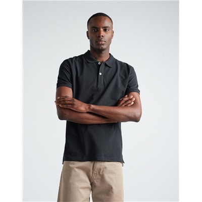 Piquet Polo, Men, Black