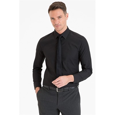 Pierre Cardin Erkek Siyah Slim Fit Basic Gömlek G021GL004.000.1214552