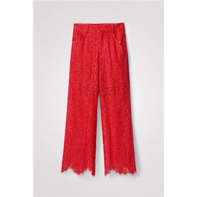 Pantalón encaje y transparencias