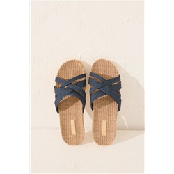 Sandalias tiras efecto rafia