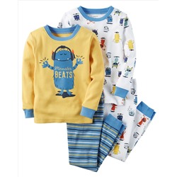 4-Piece Snug Fit Cotton PJs