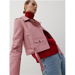 Bikerjacke mit Gürtel