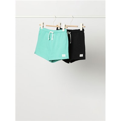 PACK OF 2 BASIC PLAIN PLUSH SHORTS