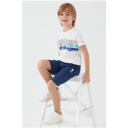 Erkek Çocuk Krem Pijama Takımı