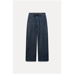 FLOWING DENIM-EFFECT TROUSERS