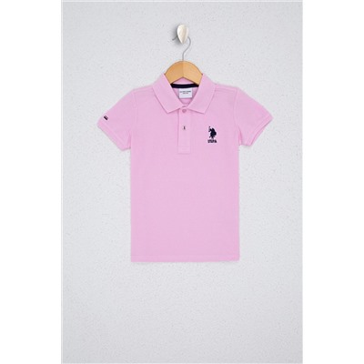Erkek Çocuk Açık Pembe Polo Yaka Tişört