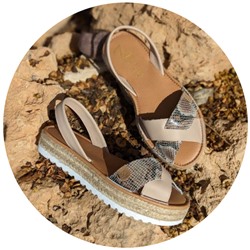 AB. ZAPATOS CRUZ/YUTE · beig Serpiente