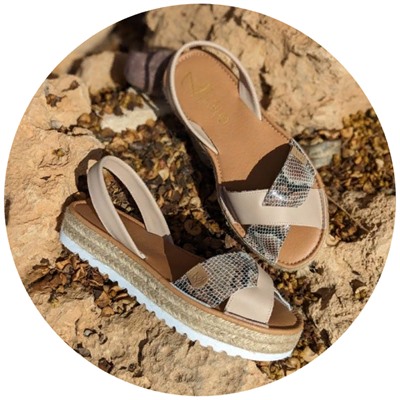 AB. ZAPATOS CRUZ/YUTE · beig Serpiente