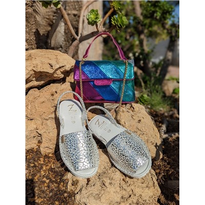 AB.Zapatos · 504-8 Guepardo plata+PELLE Iris (480) АКЦИЯ