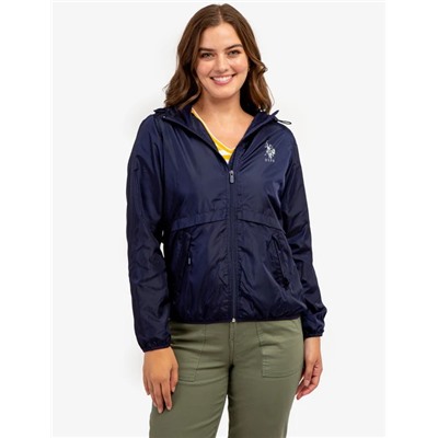 HOODED ZIP FRONT WINDBREAKER