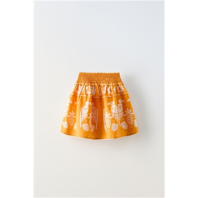 BIRD PRINT SKIRT