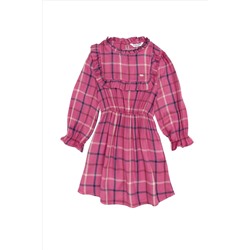 Kız Çocuk Pembe Dokuma Elbise