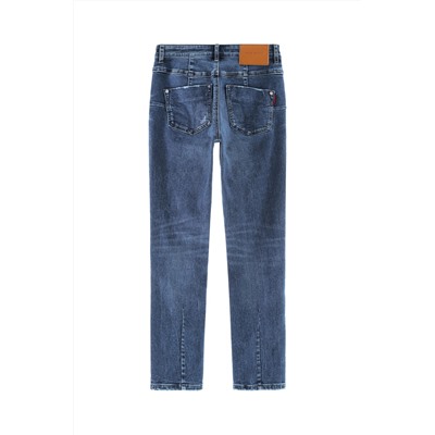 Vaquero slim de tiro alto Azul marino