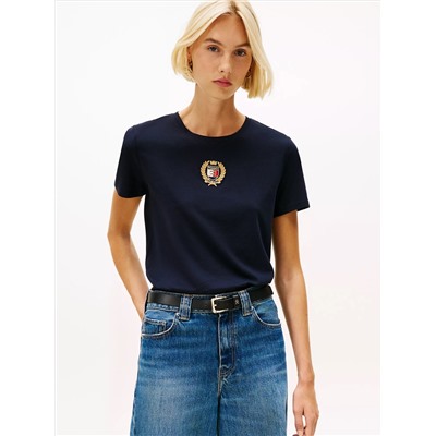 Embroidered Laurel Leaf Logo T-Shirt