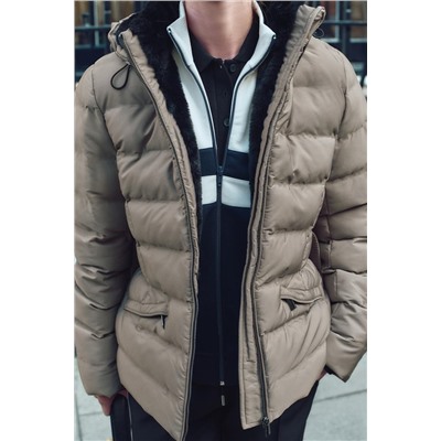 HOODED BELTED ANORAK