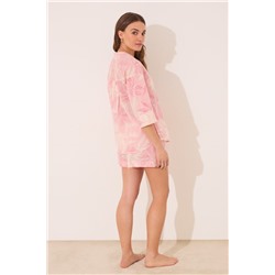 Pijama camisero voile 100% algodón print floral