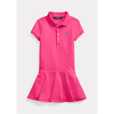 Girls 2-6x Stretch Mesh Polo Dress