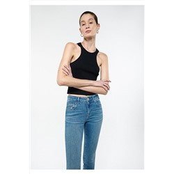 Mavi Halter Yaka Siyah Atlet Fitted / Vücuda Oturan Kesim 1611410-900